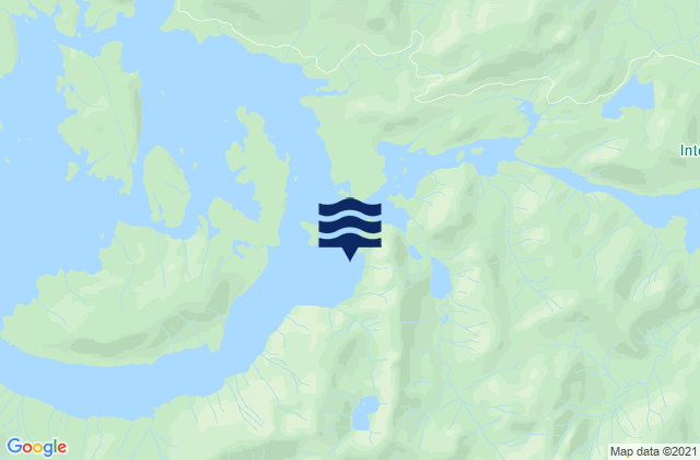 Mapa da tábua de marés em Shakan Strait (Kosciusko Island), United States
