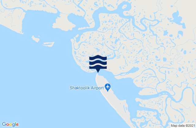 Mapa da tábua de marés em Shaktoolik, United States