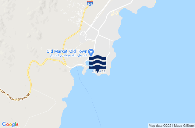Mapa da tábua de marés em Sharm el-Sheikh, Saudi Arabia
