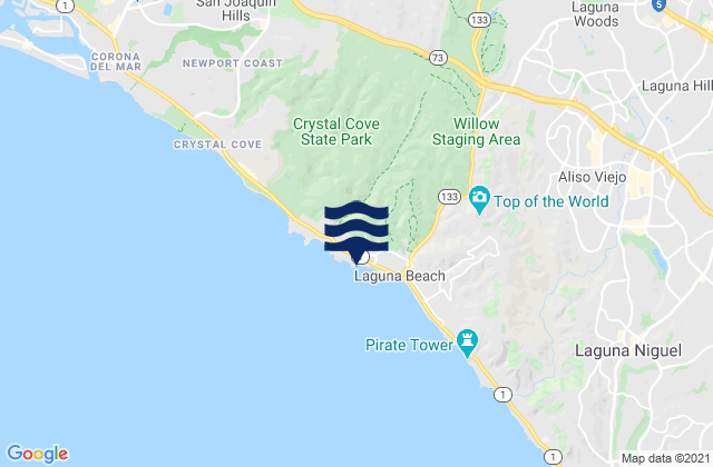 Mapa da tábua de marés em Shaws Cove, United States