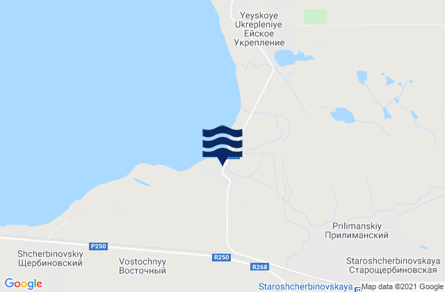 Mapa da tábua de marés em Shcherbinovskiy Rayon, Russia