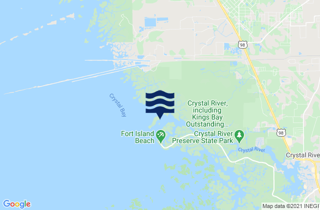 Mapa da tábua de marés em Shell Island (North End), United States