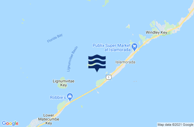 Mapa da tábua de marés em Shell Key Channel (Florida Bay), United States