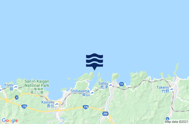 Mapa da tábua de marés em Shibayama Ko, Japan
