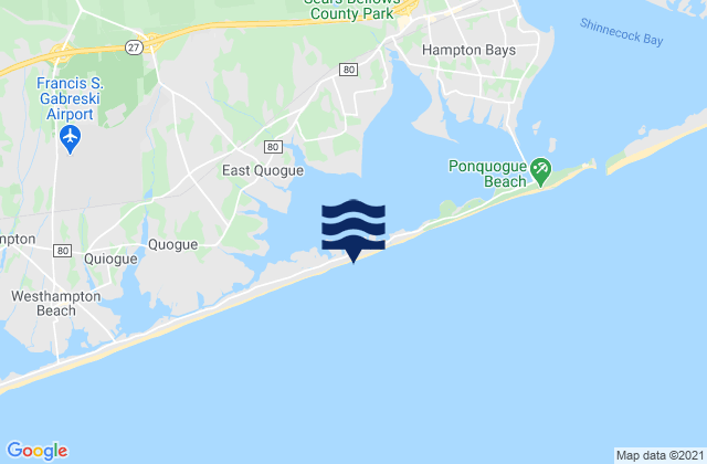 Mapa da tábua de marés em Shinnecock Yacht Club (Penniman Creek), United States