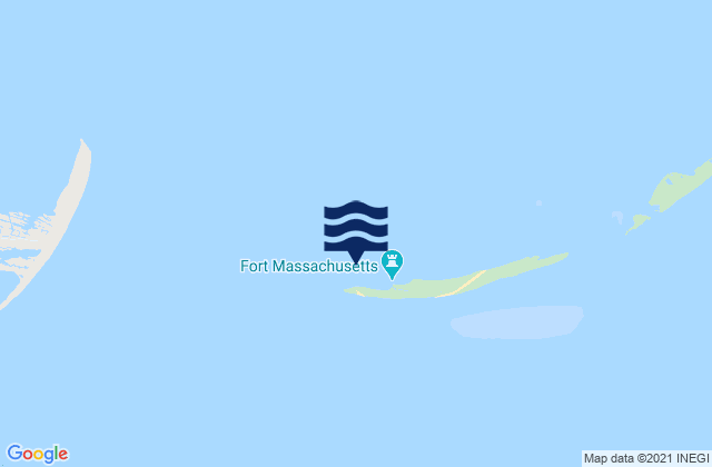 Mapa da tábua de marés em Ship Island Pass, United States