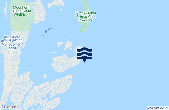 Mapa da tábua de marés em Ship Shoal Inlet, United States