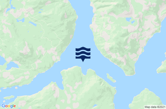 Mapa da tábua de marés em Shoal Bay, Canada