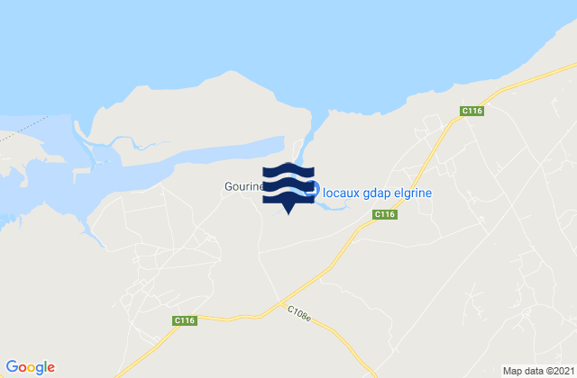 Mapa da tábua de marés em Sidi Makhlouf, Tunisia