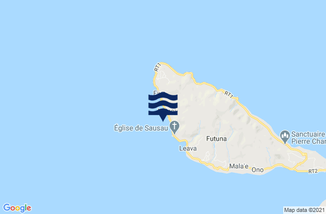 Mapa da tábua de marés em Sigave, Wallis and Futuna