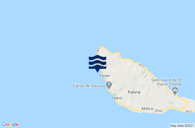Mapa da tábua de marés em Sigave, Wallis and Futuna
