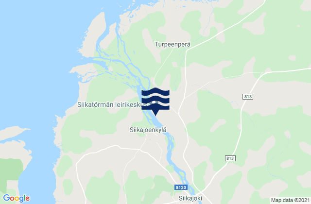 Mapa da tábua de marés em Siikajoki, Finland
