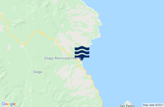 Mapa da tábua de marés em Silago, Philippines