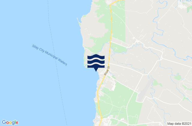Mapa da tábua de marés em Silay City, Philippines