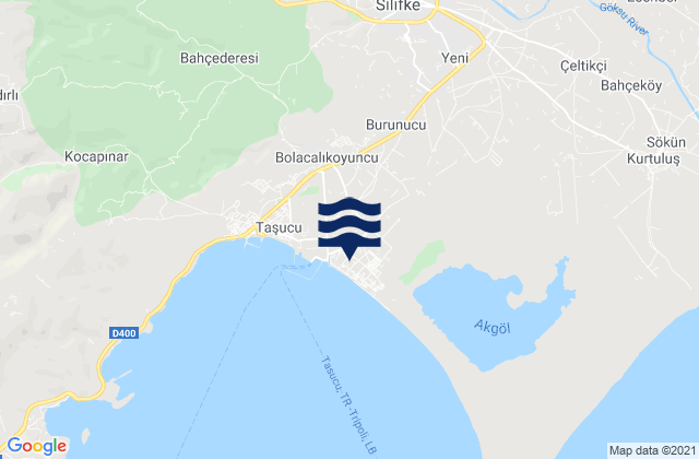 Mapa da tábua de marés em Silifke, Turkey