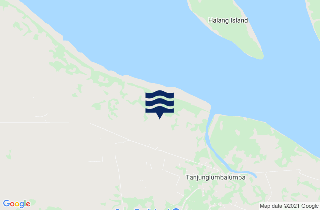 Mapa da tábua de marés em Simpangpasir, Indonesia