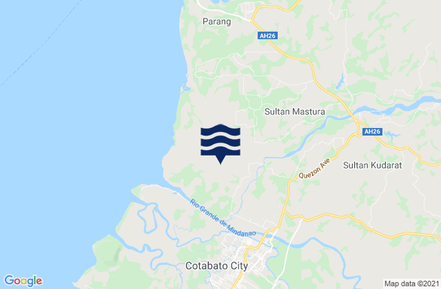 Mapa da tábua de marés em Simuay, Philippines