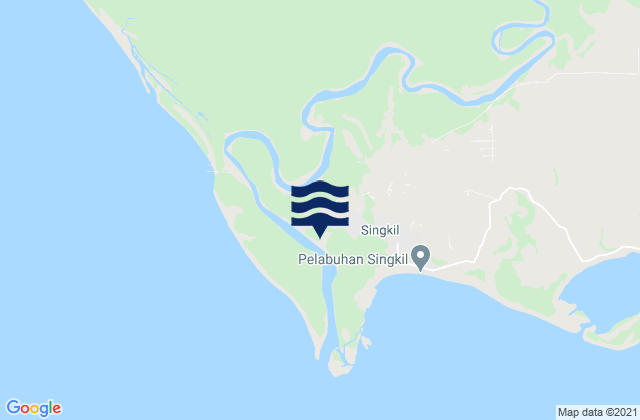 Mapa da tábua de marés em Singkil, Indonesia