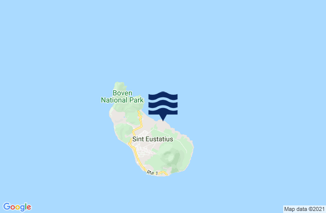 Mapa da tábua de marés em Sint Eustatius, Bonaire, Saint Eustatius and Saba 