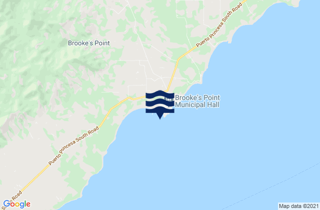 Mapa da tábua de marés em Sir J. Brooke Point, Philippines
