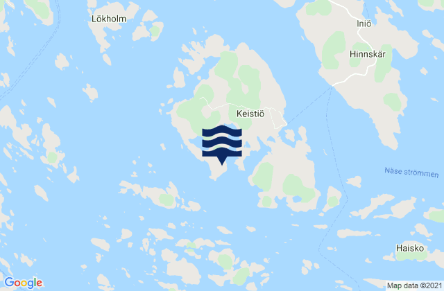 Mapa da tábua de marés em Skagen, Finland