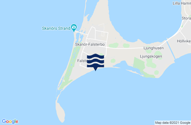 Mapa da tábua de marés em Skanör med Falsterbo, Sweden