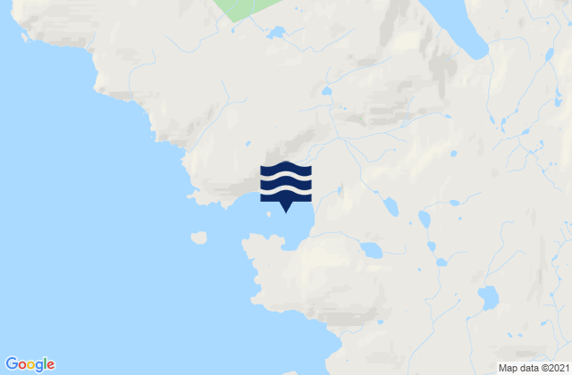 Mapa da tábua de marés em Skarvfjord, Norway