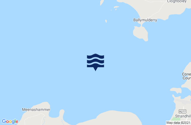 Mapa da tábua de marés em Sligo Bay, Ireland