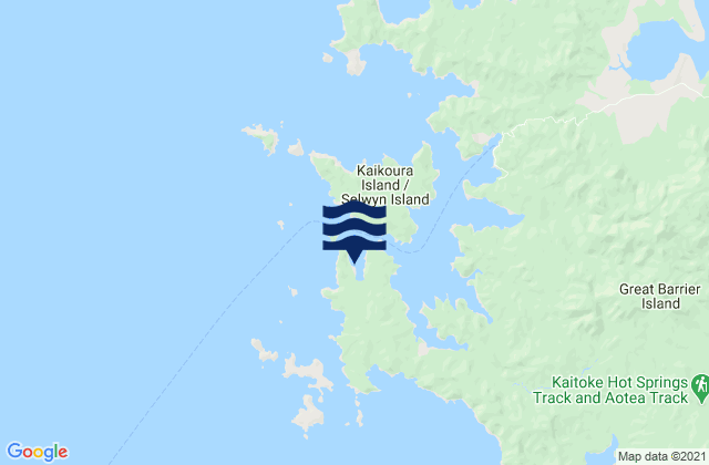 Mapa da tábua de marés em Smokehouse Bay, New Zealand
