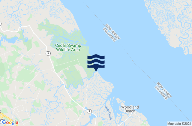 Mapa da tábua de marés em Smyrna River entrance, United States