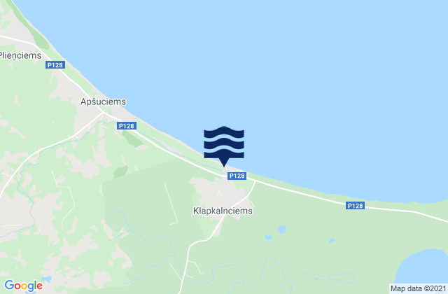 Mapa da tábua de marés em Smārde, Latvia