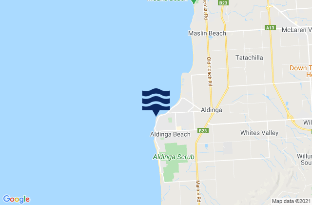 Mapa da tábua de marés em Snapper Point, Australia