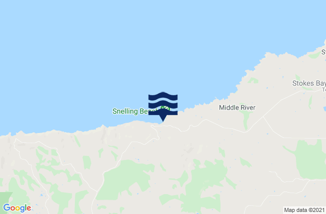 Mapa da tábua de marés em Snelling Beach, Australia