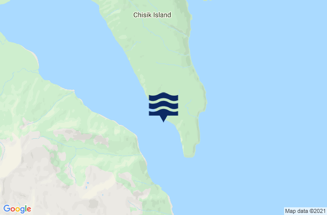 Mapa da tábua de marés em Snug Harbor Cook Inlet, United States