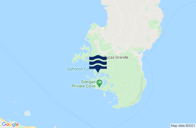 Mapa da tábua de marés em Sohutan Bay (Bucas Grande Island), Philippines
