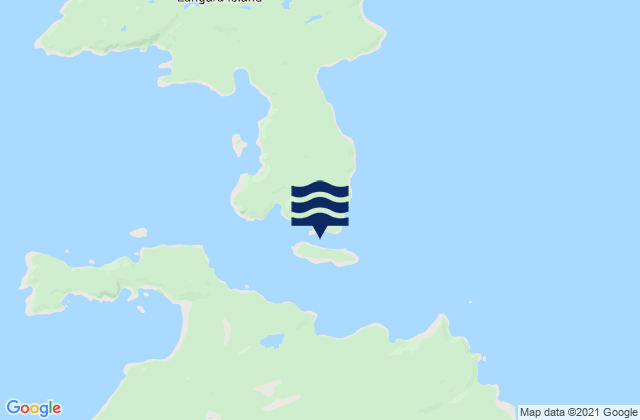 Mapa da tábua de marés em Solide Passage, Canada