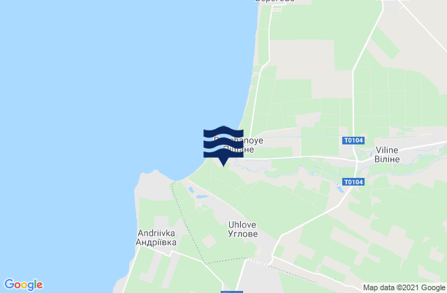 Mapa da tábua de marés em Solnechniy, Ukraine