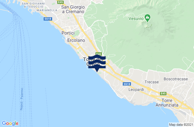 Mapa da tábua de marés em Somma Vesuviana, Italy