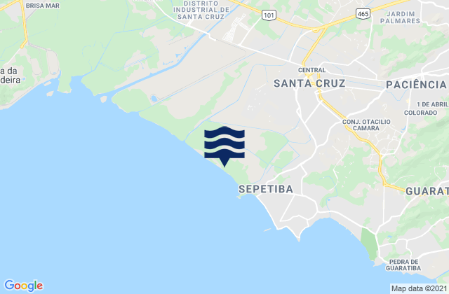Mapa da tábua de marés em Sonho, Brazil