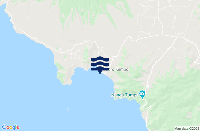 Mapa da tábua de marés em Soro, Indonesia