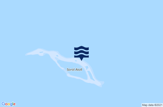 Mapa da tábua de marés em Sorol, Micronesia