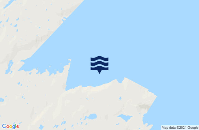 Mapa da tábua de marés em Sorry Harbor, Resolution Island, Canada