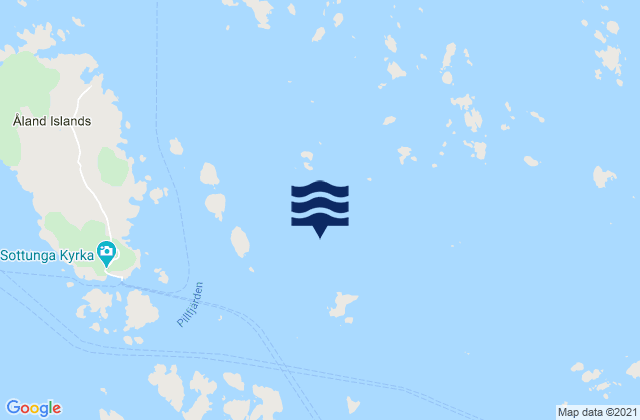 Mapa da tábua de marés em Sottunga, Aland Islands