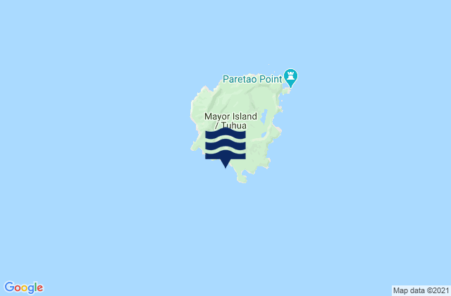 Mapa da tábua de marés em South East Bay (Opo), New Zealand