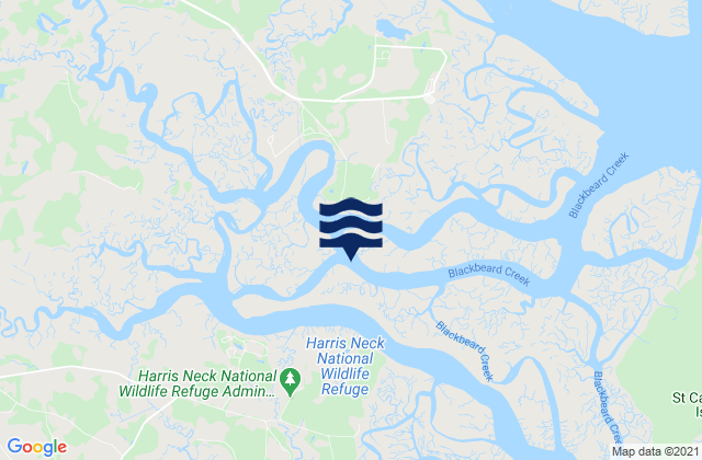 Mapa da tábua de marés em South Newport Cut (North Newport River), United States