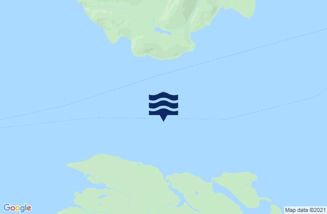 Mapa da tábua de marés em South Passage, United States