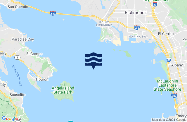 Mapa da tábua de marés em Southampton Shoal Light 0.2 mile E of, United States