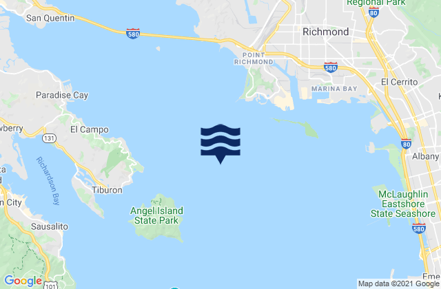Mapa da tábua de marés em Southampton Shoal Light .2 mi E, United States