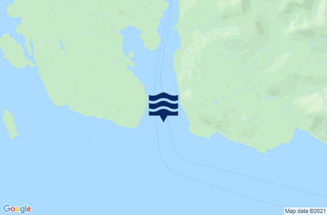 Mapa da tábua de marés em Southern Entrance, United States
