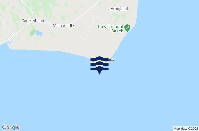 Mapa da tábua de marés em Southerness Point, United Kingdom